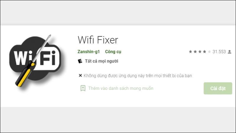 Sử dùng phần mềm WiFi Fixer