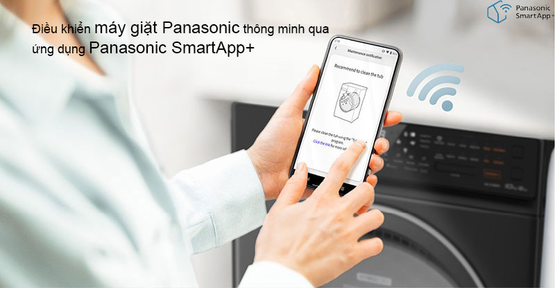 Kiểm soát máy giặt mọi lúc mọi nơi qua ứng dụng Panasonic SmartApp+.