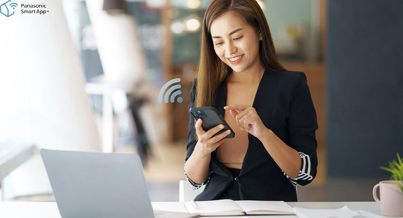 Dễ dàng điều khiển máy giặt chỉ với một chiếc điện thoại thông minh.