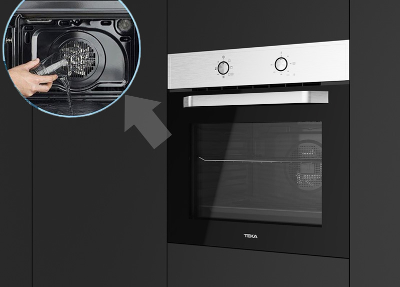 Chức năng Hydroclean ECO trên lò nướng Teka 6415 SS