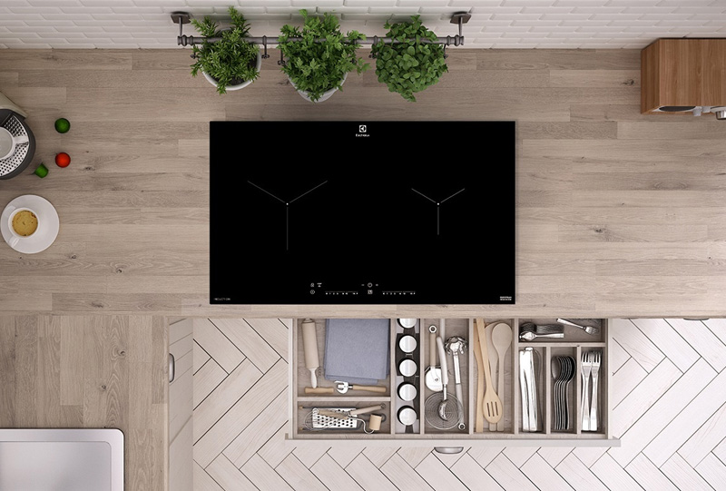 Bếp từ âm đôi Electrolux EHI7260BB 3200W có kiểu dáng hiện đại