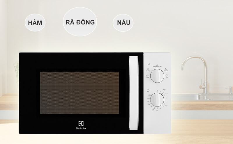 Lò vi sóng Electrolux EMM23K18GW có nhiều chức năng