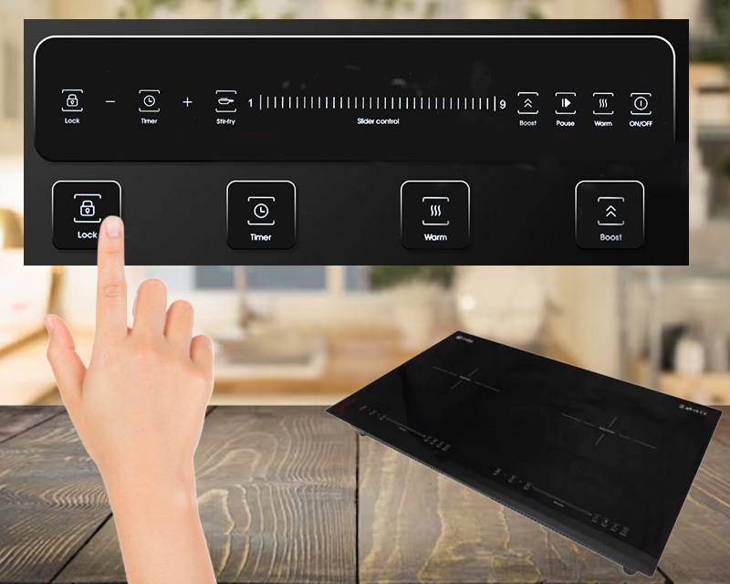 Bếp từ đôi Iruka I-28 điều khiển cảm ứng