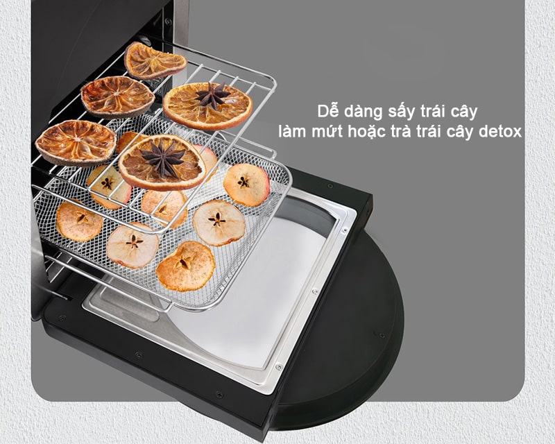 Sấy hoa quả với nồi chiên Olivo AF15