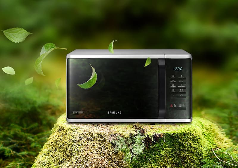 Lò vi sóng Samsung MS23K3513ASV 23 lít sở hữu thiết kế hiện đại