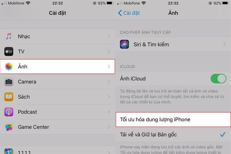 Tắt tính năng lưu giữ ảnh gốc khi chụp bằng chế độ HDR