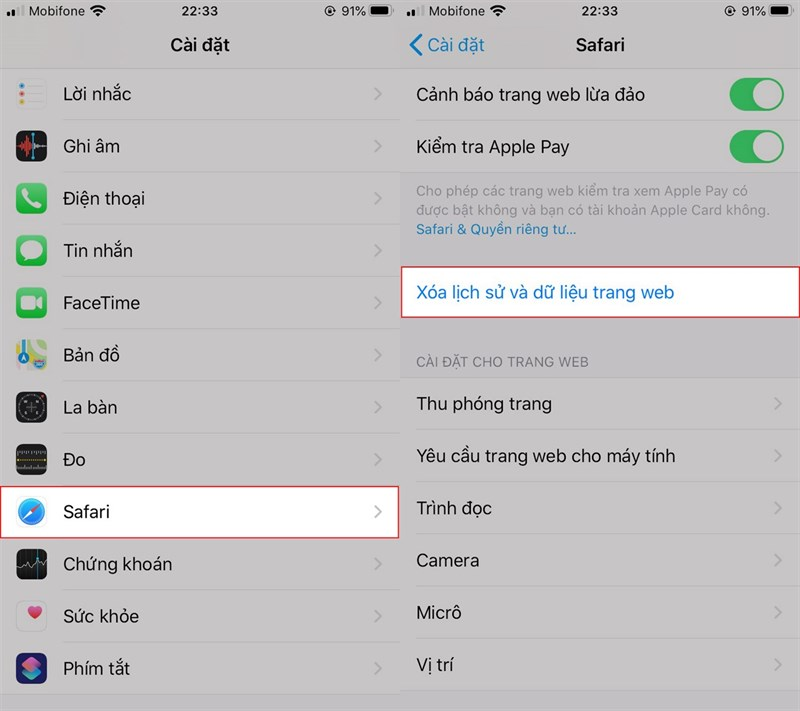 Xóa bộ nhớ đệm Cache của trình duyệt web