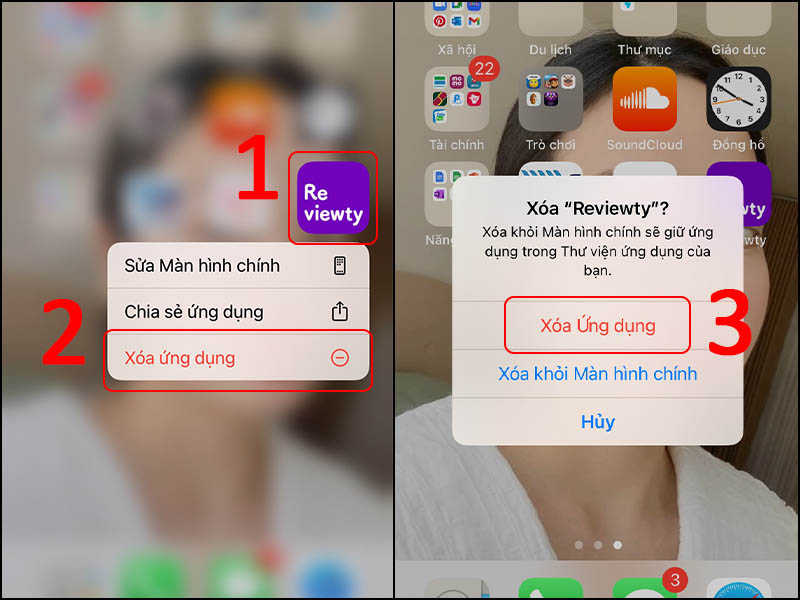 Các bước gỡ ứng dụng trên iphone từ màn hình chính