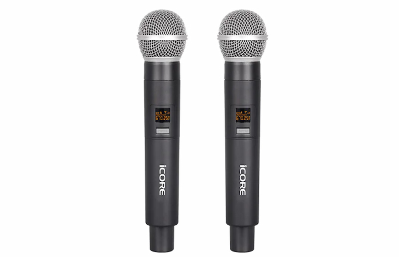 Tặng kèm 2 micro hát karaoke chuẩn UHF