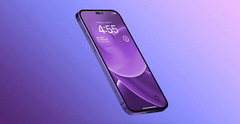 Concept iPhone 14 series màu tím