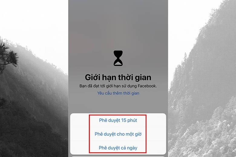 Tùy chỉnh giới hạn sử dụng app nếu muốn