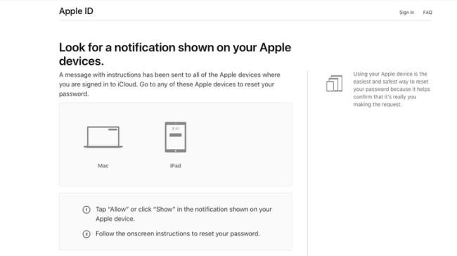 Cách lấy lại mật khẩu iCloud bằng xác thực 2 yếu tố