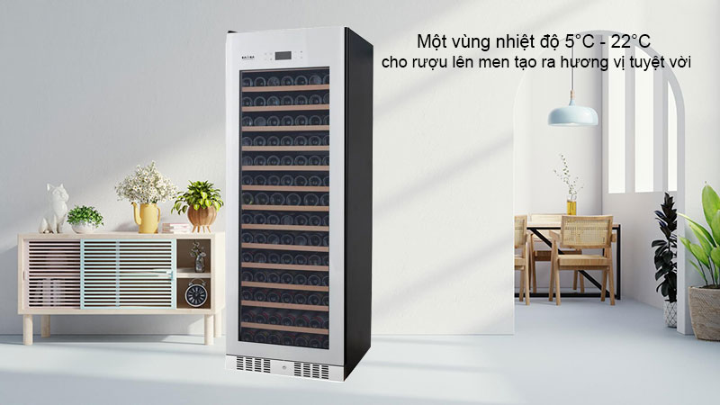 Một vùng nhiệt độ 5°C - 22°C cho rượu lên men tạo ra hương vị tuyệt vời