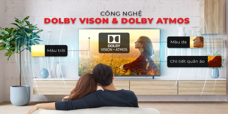 Tivi Sharp 4T-C55DJ3X sở hữu công nghệ Dolby Atmos và Dolby Vision