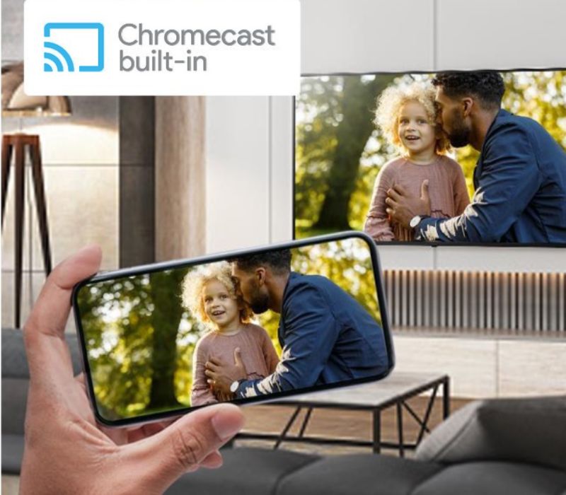 Tính năng Chromecast built-in được tích hợp sẵn trên thiết bị
