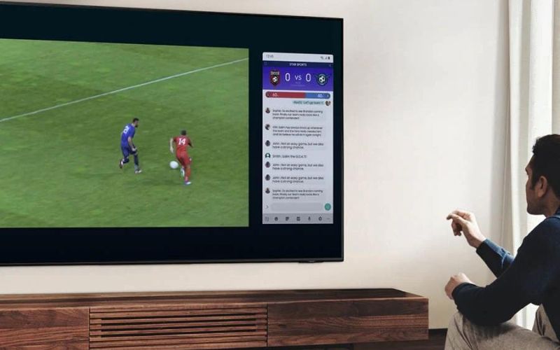 Chế độ xem đa màn hình Multi View trên tivi Samsung QLED 4K QA43Q60B