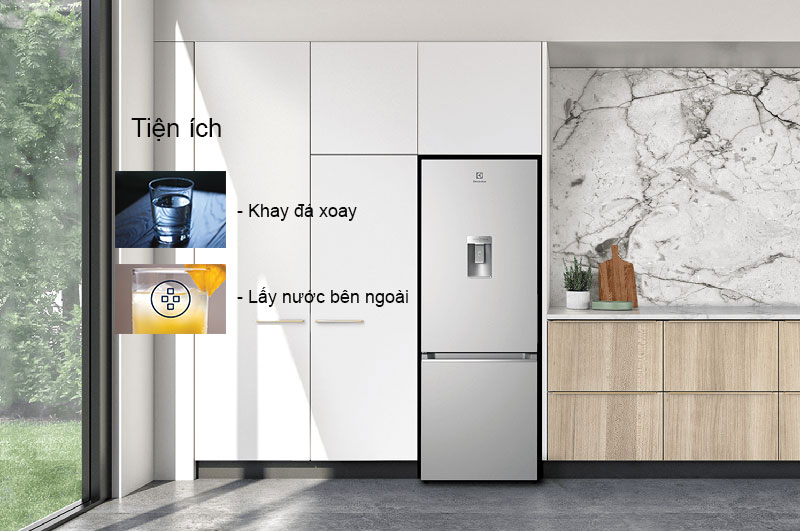 Tiện ích khay đá xoay, lấy nước ngoài