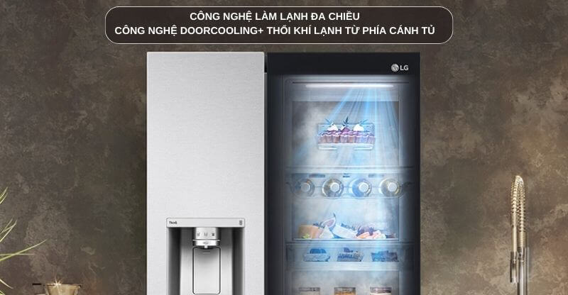 Công nghệ làm lạnh đa chiều, làm lạnh từ cánh tủ DoorCooling+
