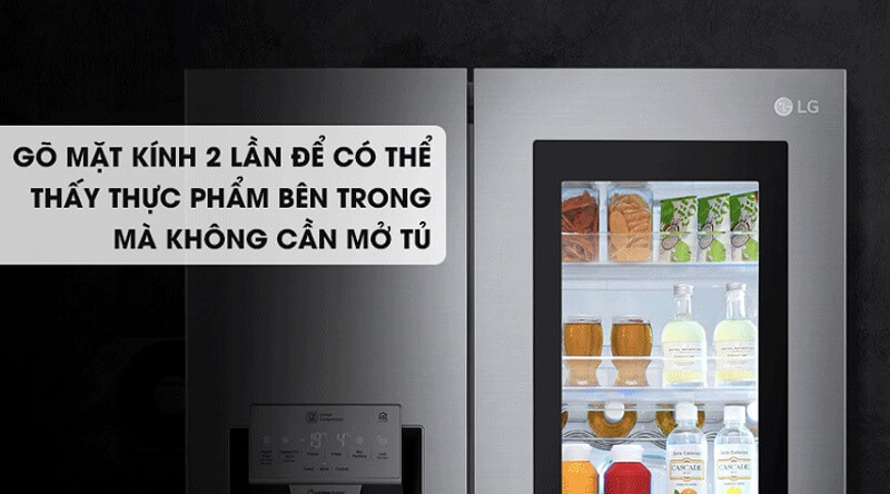 Gõ mặt kính 2 lần là có thể nhìn xuyên thấu vào bên trong tủ