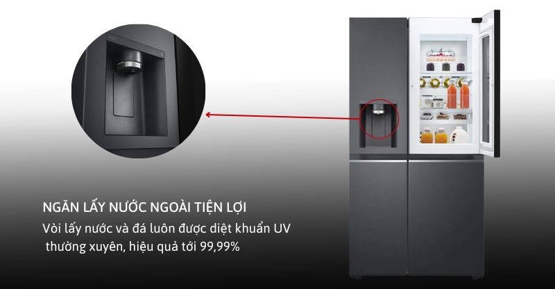 Ngăn lấy nước ngoài tiện lợi