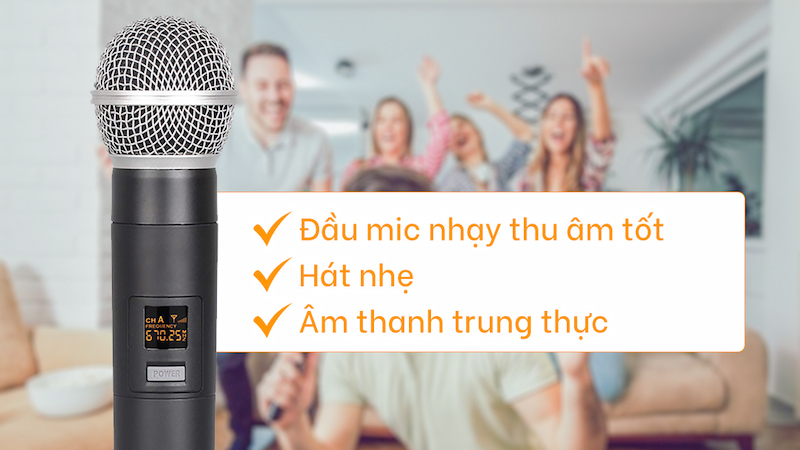 Âm thanh trung thực mạnh mẽ với bộ micro không dây U20