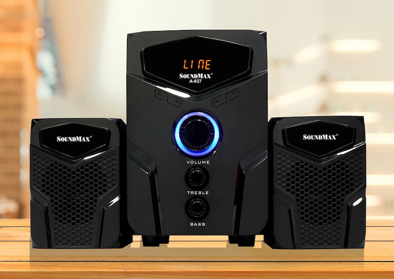 Bảng điều khiển của loa Vi Tính Soundmax A827/2.1