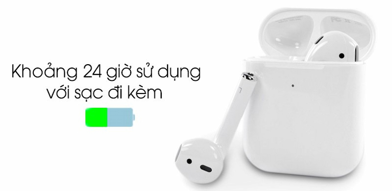 Tai nghe Bluetooth AirPods 2 có thời gian sử dụng lâu