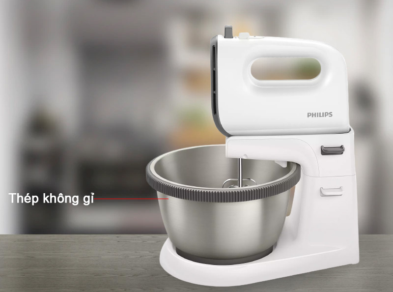 Cối trộn Philips HR3750/00 làm từ thép không gỉ