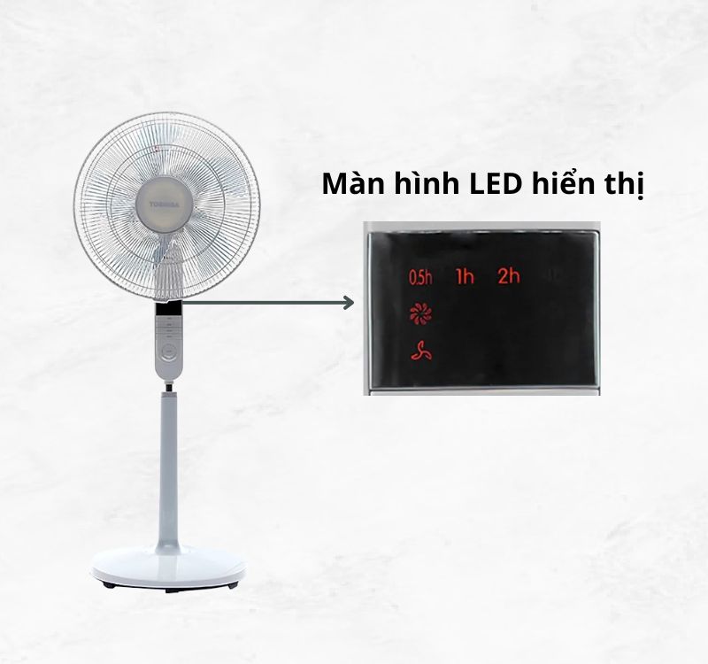 Toshiba F-LSA20(H)VN trang bị màn hình LED và điều khiển từ xa
