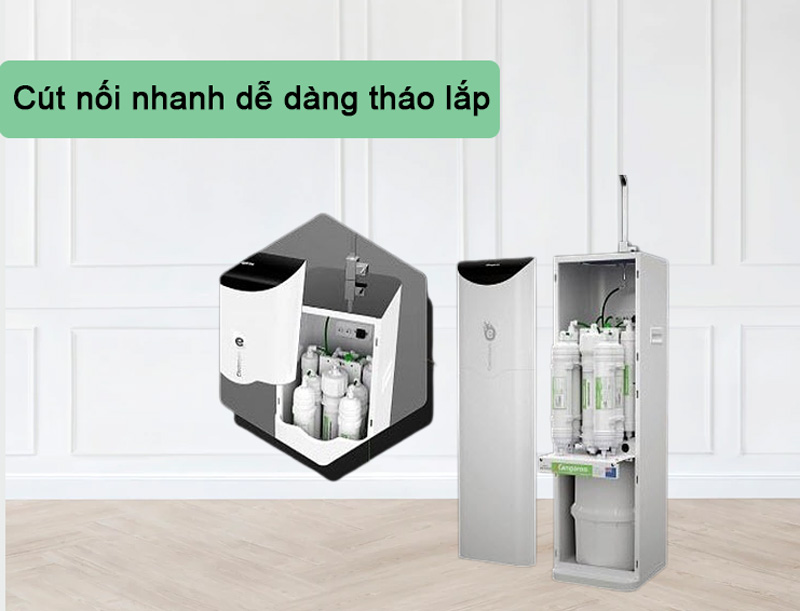 Kangaroo KG100ES có cút nối dễ tháo lắp