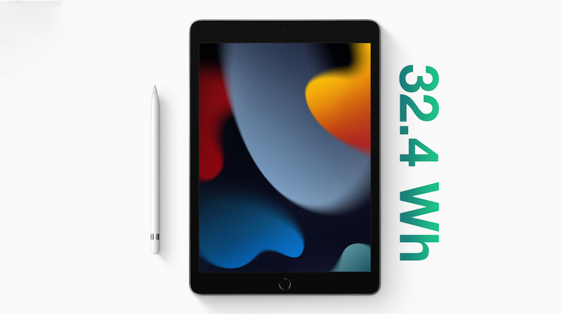 Máy tính bảng iPad Gen 9 Wifi 64GB được trang bị viên pin lớn