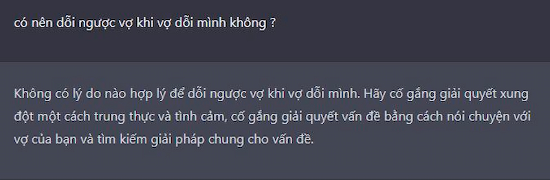 Đặt câu hỏi trên ChatGPT