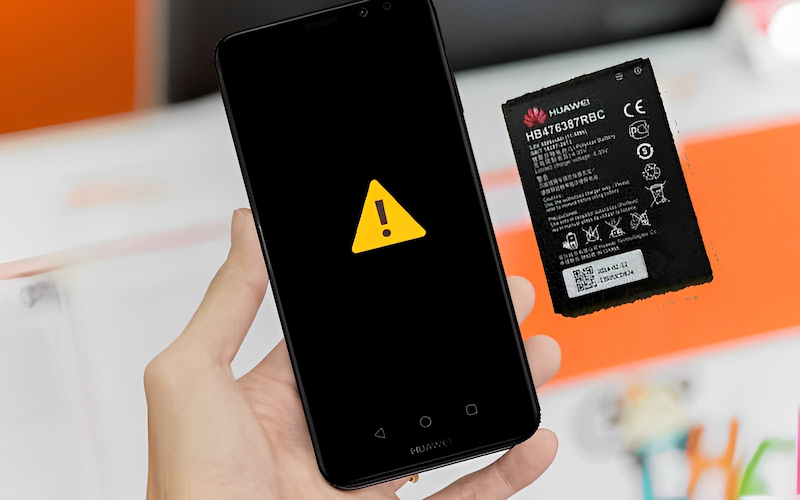 Điện thoại Huawei không lên nguồn do pin bị hư hỏng