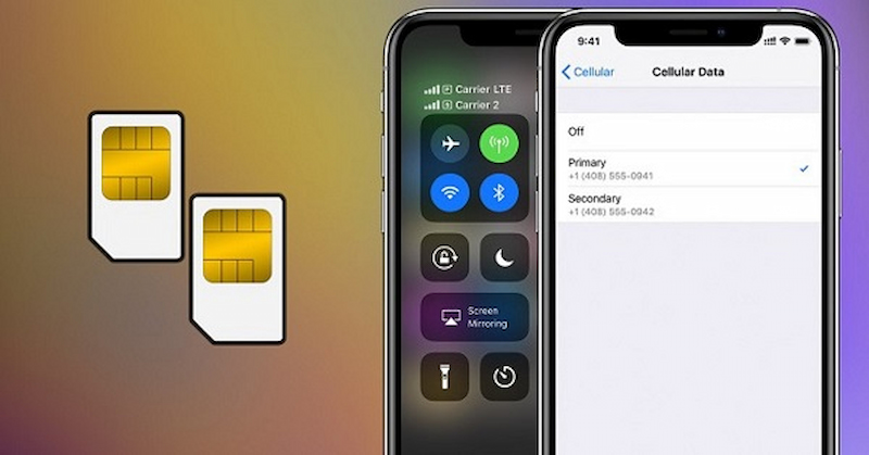 Điện thoại iPhone mã CH/A có hỗ trợ 2 SIM vật lý