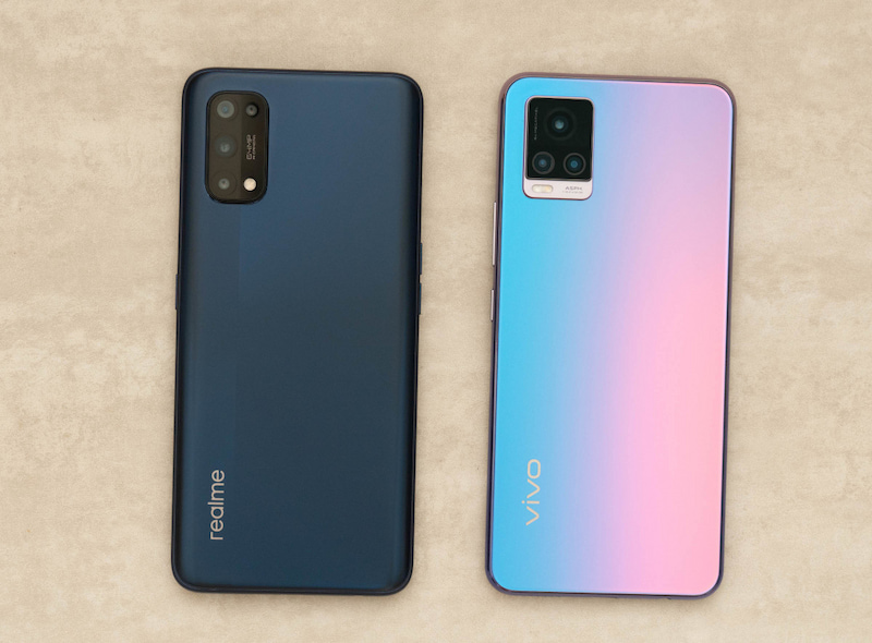 So sánh thiết kế của VIVO V20 và Realme 7 Pro