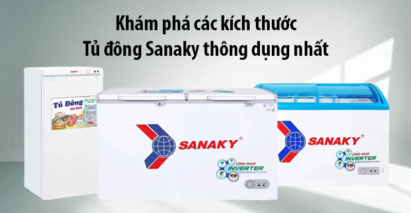 Khám phá các kích thước của tủ đông Sanaky thông dụng top đầu