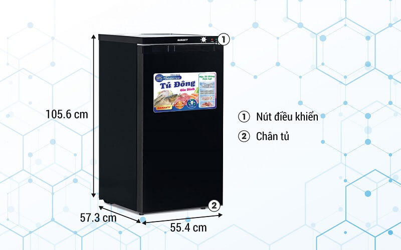Tủ đông Sanaky Inverter 118 Lít VH 160K3