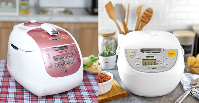 So sánh nồi cơm điện Cuckoo và Tiger