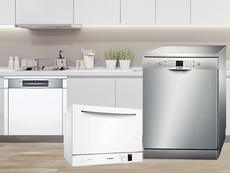 Máy rửa chén Bosch và Electrolux có mẫu mã đa dạng