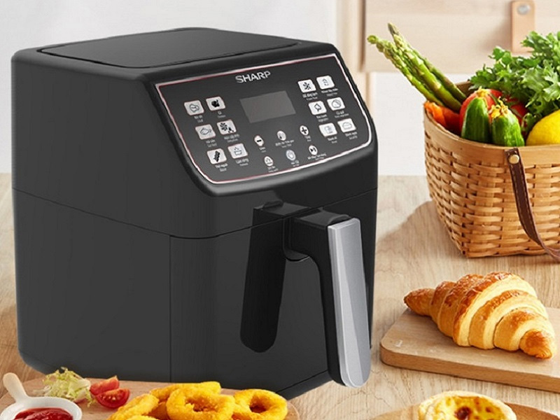 Nồi chiên không dầu Sharp có kiểu dáng bắt mắt