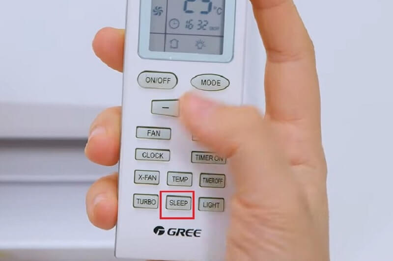 Hẹn giờ với chế độ ngủ máy lạnh Gree