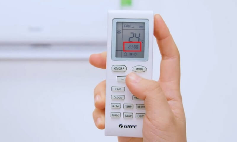 Hẹn giờ điều hòa Gree theo thời gian thực