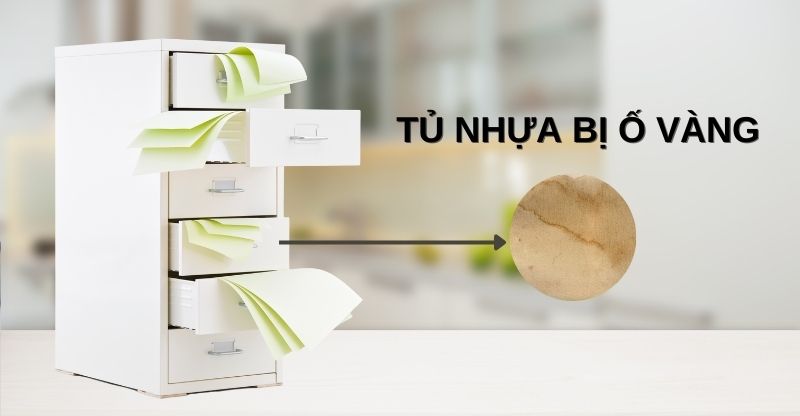 Tủ nhựa bị ố vàng