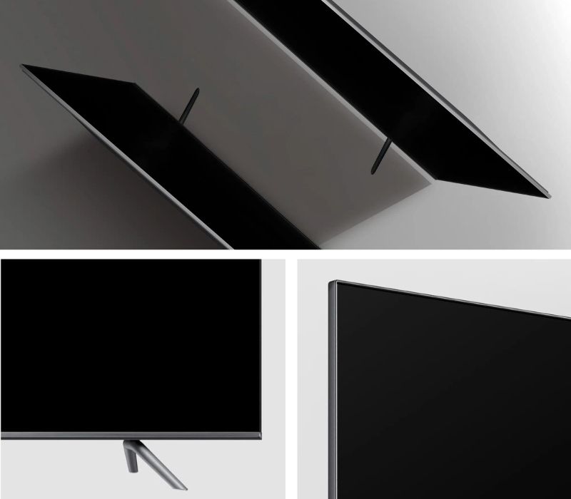 Thiết kế khung viền và chân đế của Google Tivi TCL 4K 75 Inch 75P735