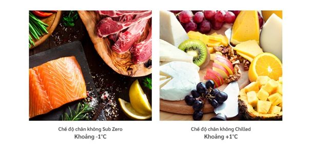 Bảo quản với hai vùng nhiệt độ 