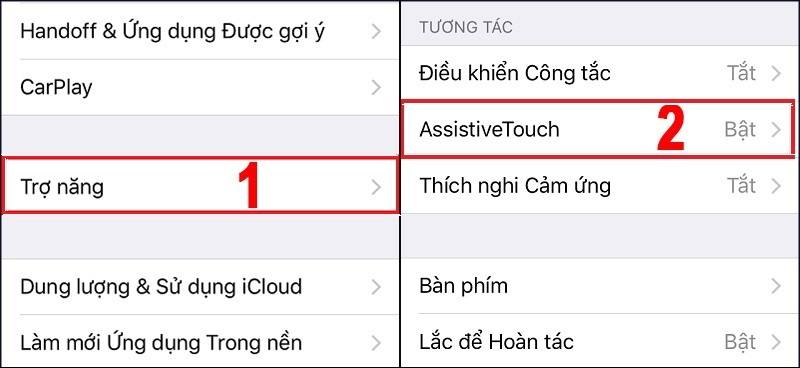 Các bước bật/tắt phím home ảo trên điện thoại iOS 12 về trước
