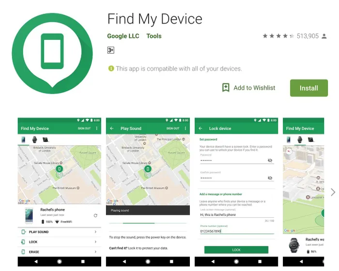 Tìm điện thoại Android bằng Find My Device