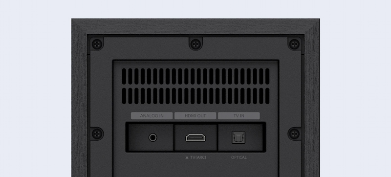 Thiết kế loa thanh Sony đa dạng cổng kết nối