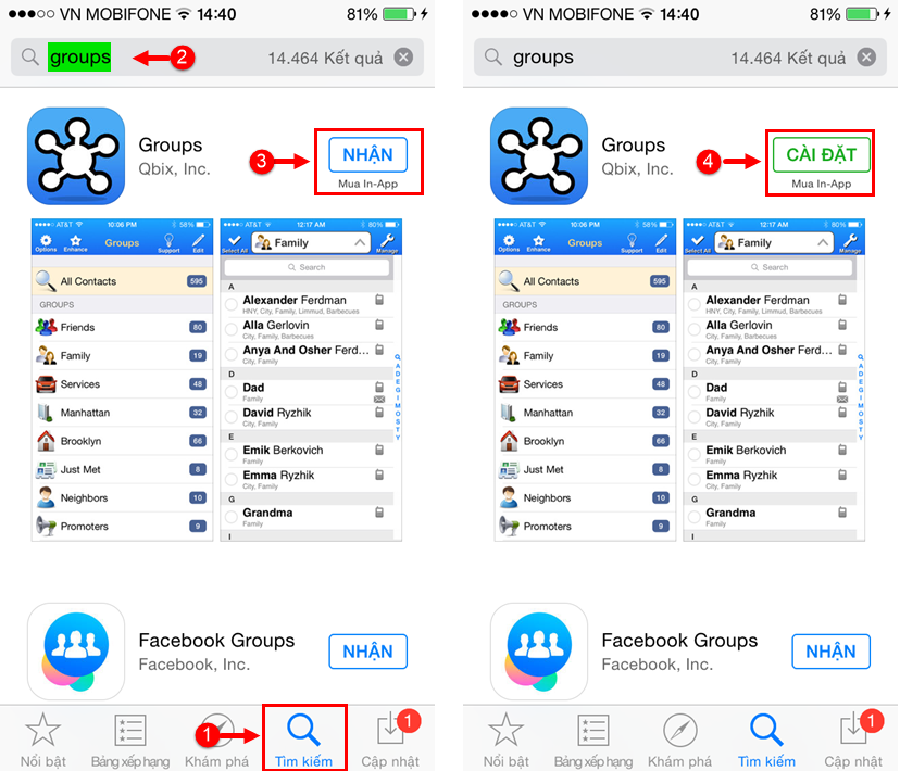 Tải ứng dụng Group về thiết bị iPhone của bạn